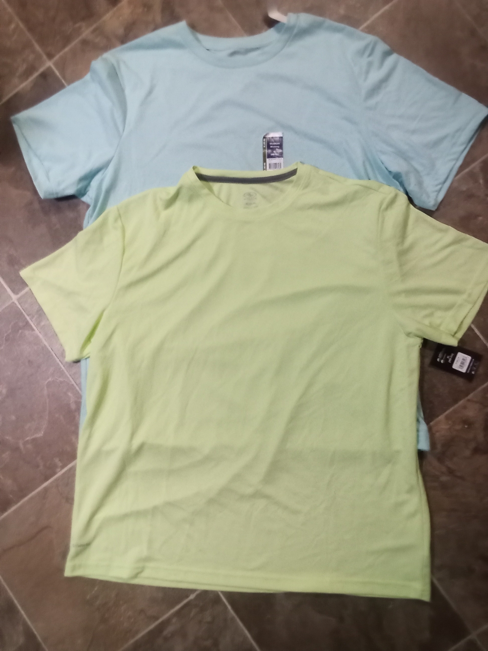 Men's Short Sleeve Crew Neck Tee - Lime Green Aqua
